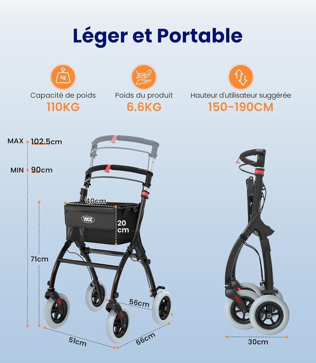 Thumbnail 5 de VOCIC Z32 Déambulateur étroit pour appartement