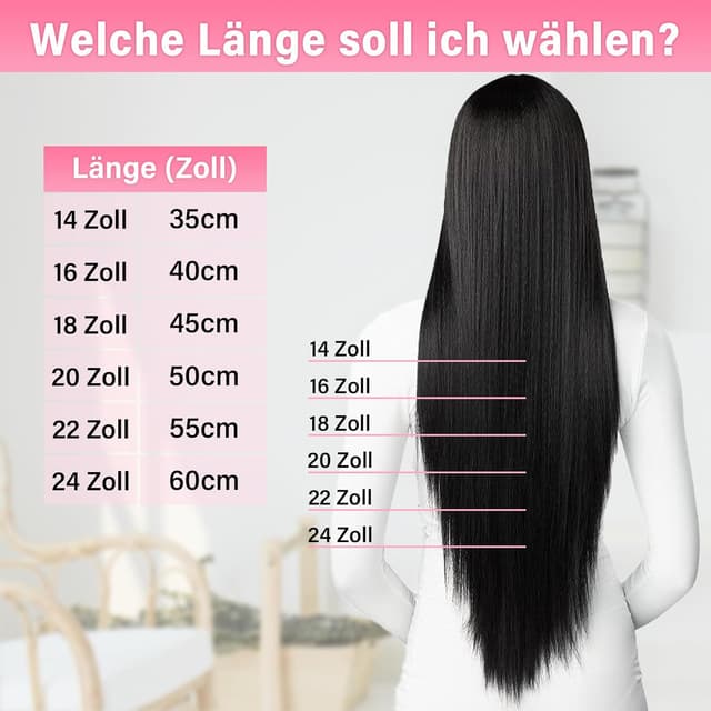 Thumbnail 6 de WOWANGEL Clip-in Echthaar-Extensions 20 Zoll 120 g Dunkelbraun 2