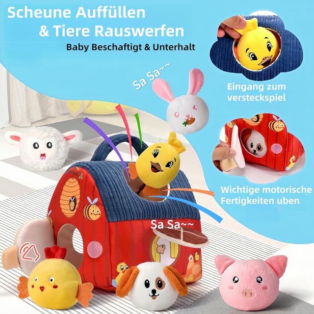 Thumbnail 2 de Montessori Baby Spielzeug Bauernhof Set 7‑in‑1