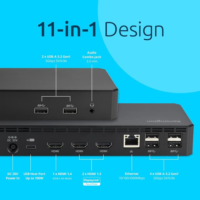 Detalle de Kensington SD4760P 11-in-1 Docking Station