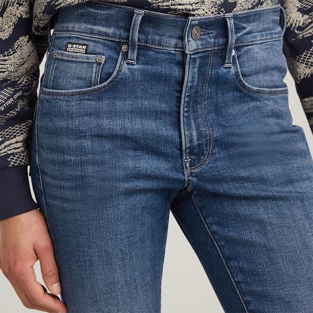 Detalle de G-Star Damen 3301 Skinny Jeans – klassische 5-Taschen-Jeans mit High-Waist-Schnitt