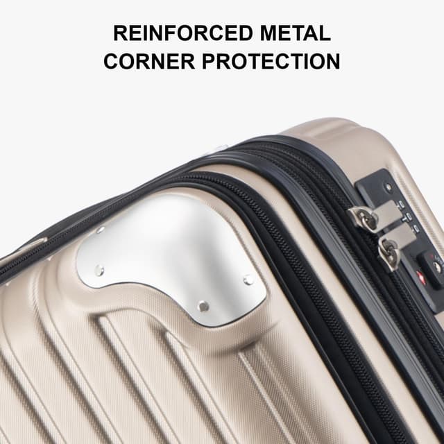 Detalle de LEVEL8 Koffer Trolleys Handgepäck Hartschalenkoffer mit TSA – erweiterbar, mit Laptopfach