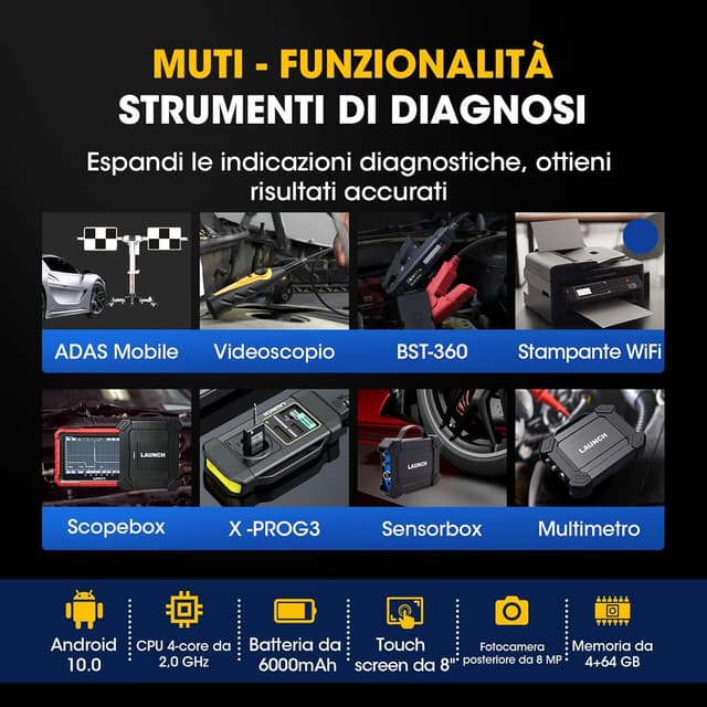 Thumbnail 6 de LAUNCH X431 PROS ELITE Scanner Diagnostico OBD2 bidirezionale con 45+ servizi e codifica ECU