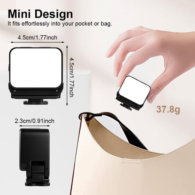 Detalle 2 de AOOSU LED Videolicht Mini 600mAh