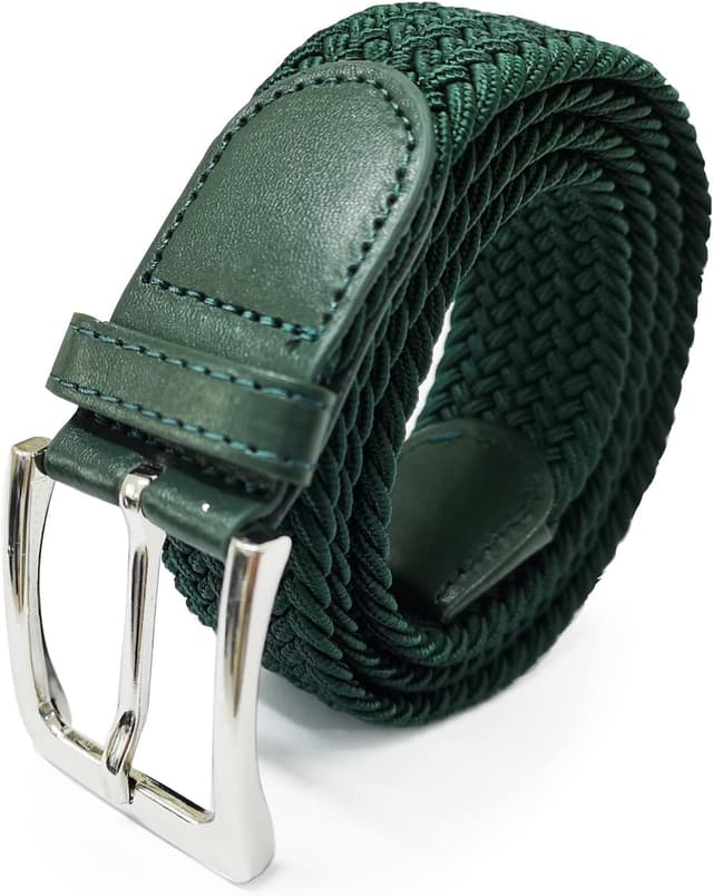 Detalle de Glamexx24 Elastischer Gürtel unisex – geflochtener Stretchgürtel ohne Löcher (3,5 cm)