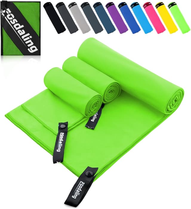 Detalle de Fosdaling Mikrofaser Handtuch-Set 3-tlg