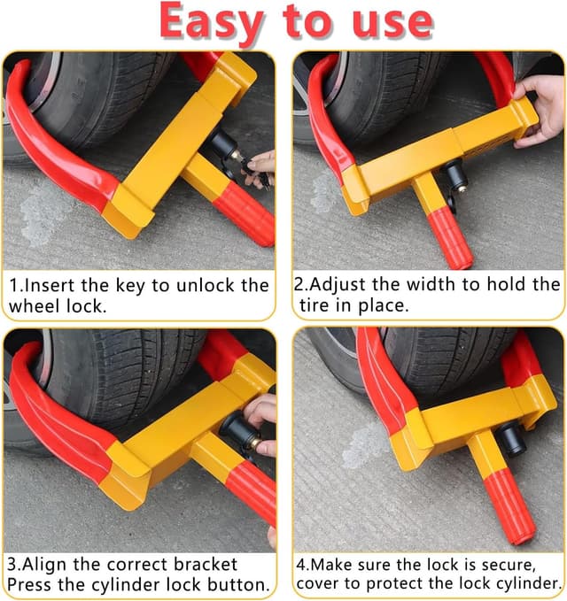 Thumbnail 4 de KEELYY Wegfahrsperre Radkralle 2 Schlüssel