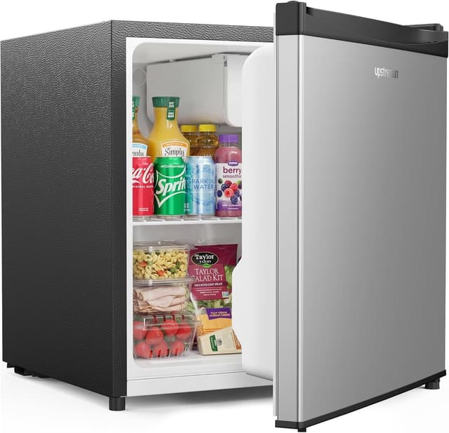 Detalle de Upstreman 46L Mini Kühlschrank (FR17) – leise, energiesparend, mit umkehrbarer Tür