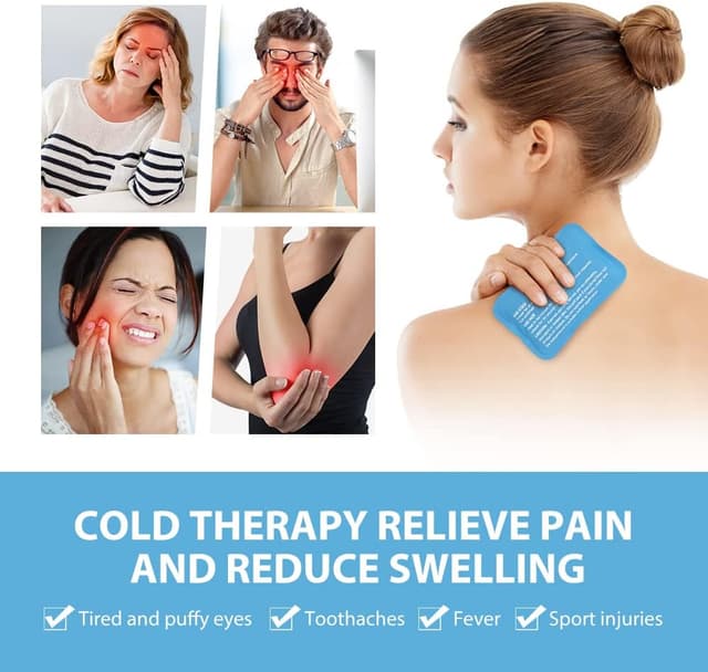 Detalle 2 de NEWGO reusable ice pack set (6 gel packs) for injuries, swelling, headaches and facial pain