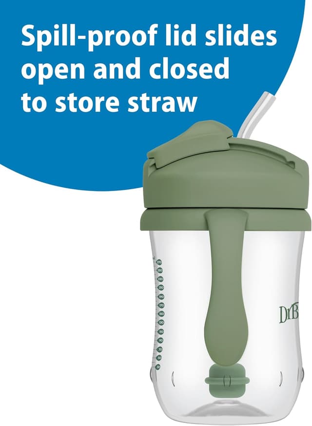 Thumbnail 2 de Dr. Brown's Milestones First Straw Cup 9oz Dark Blue 🍹