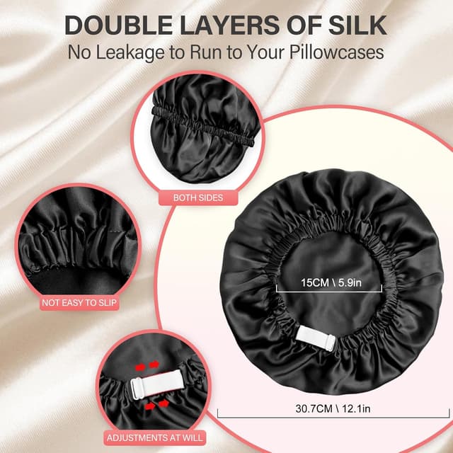 Thumbnail 3 de Necole 22 Momme 100% Mulberry Silk Bonnet for Sleep 🧖♀