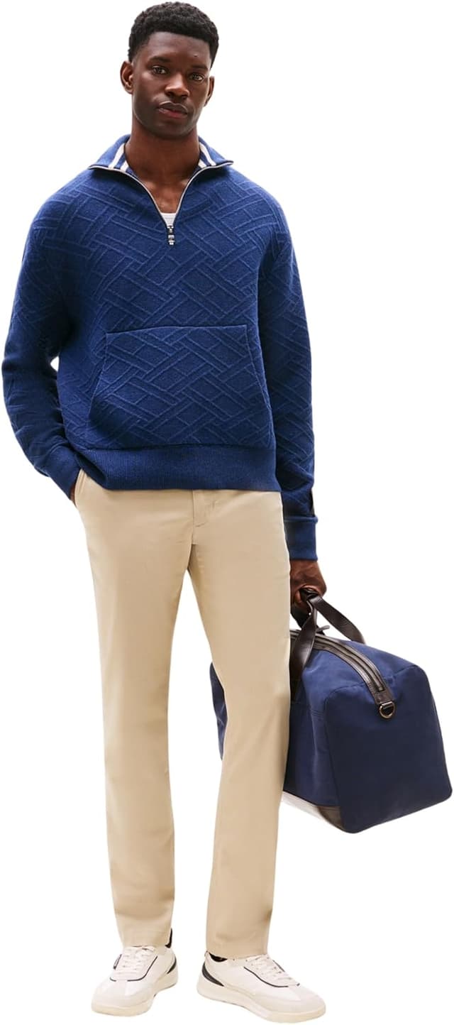 Detalle 2 de Tommy Hilfiger Men’s Denton Printed Structure Straight Fit Chinos