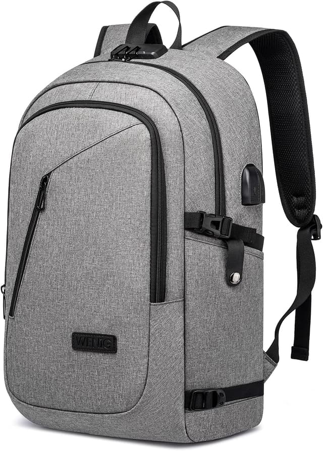 Detalle de 17.3-inch USB charging laptop backpack Grey