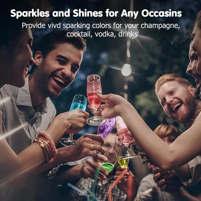 Thumbnail 6 de Waysroma Essbarer Glitzer für Getränke (4 g) in Grün – geschmacksneutral & lebensmittelecht