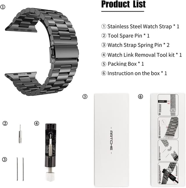 Thumbnail 6 de ARTCHE Apple Watch strap stainless steel