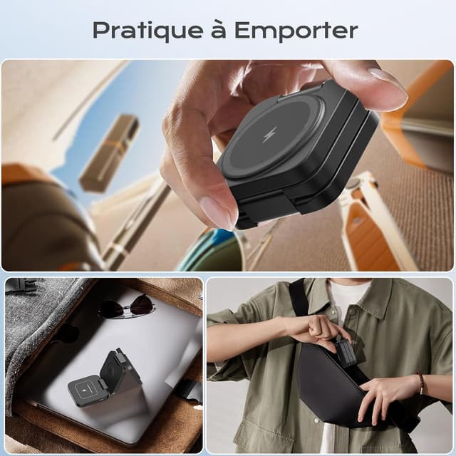 Detalle de KU XIU 3-en-1 chargeur sans fil