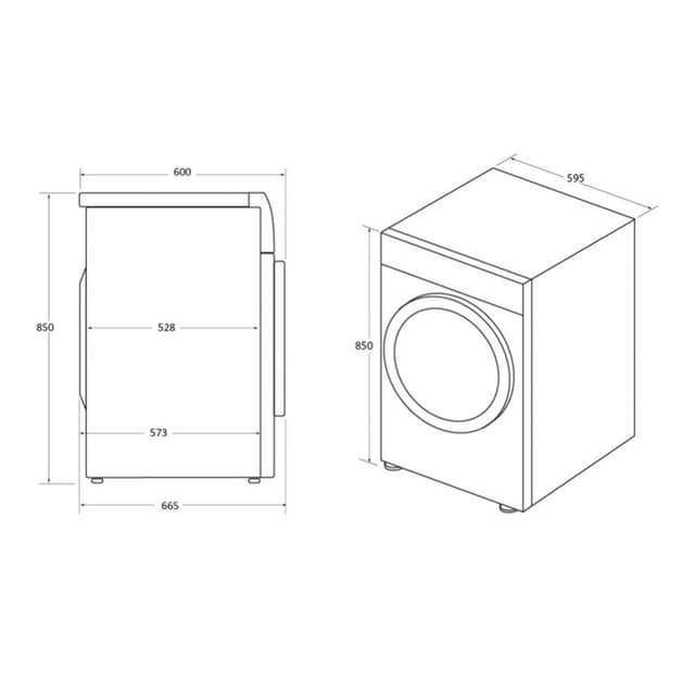 Detalle 2 de Haier HD80-A2939-S secadora 8 kg