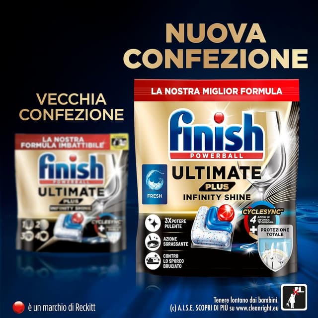 Detalle 2 de Finish Ultimate PLUS Infinity Shine 73 capsule