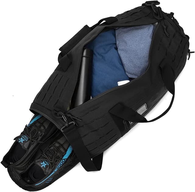 Detalle de Sac de sport tactique QT&QY 40L avec compartiment chaussures et conception type Molle