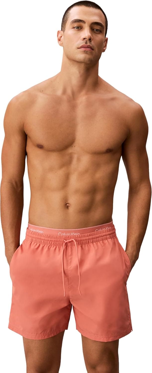 Detalle de Calvin Klein Medium Drawstring Lv00n61023 pantaloni da nuoto da uomo con coulisse