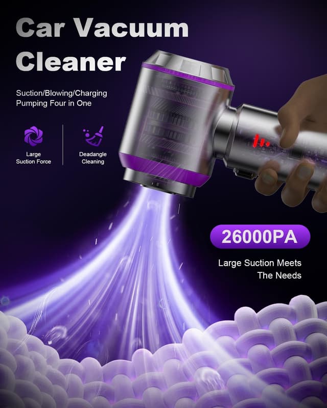 Detalle 2 de Aspirapolvere auto senza fili 26KPa KITBEZN