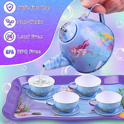 Thumbnail 5 de Auney Juego de Té Infantil con 36 Piezas y Sirenas