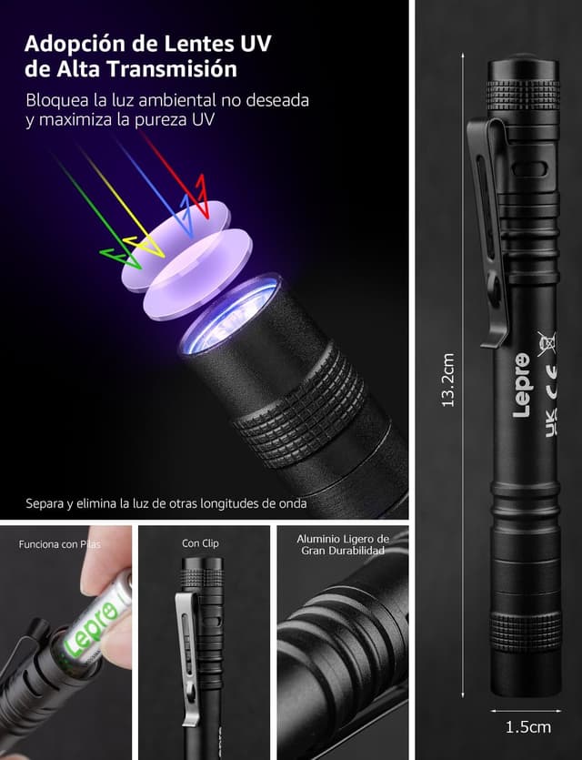 Thumbnail 5 de Lepro Linterna UV 365nm mini