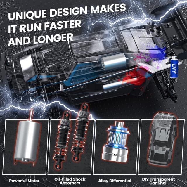 Thumbnail 2 de DEERC 9206E RC Ferngesteuertes Auto 48 km/h