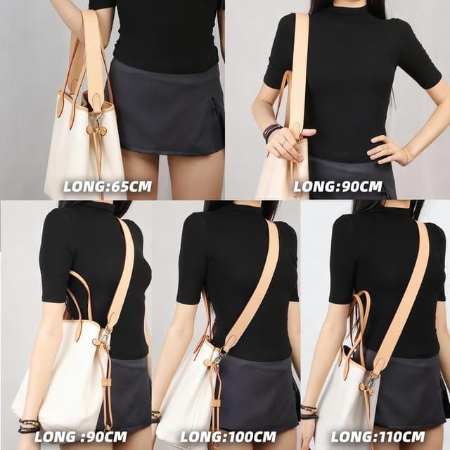 Thumbnail 6 de DGAZ Vachetta Leather Shoulder Strap Replacement (65cm) for Neverfull bags with O-rings