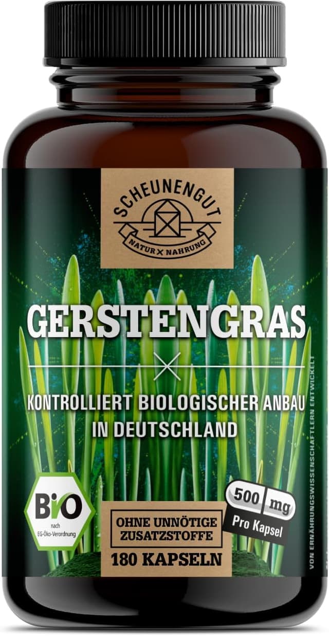 Imagen de SCHEUNENGUT Gerstengras Kapseln 180 Stk. en OfertitasTOP