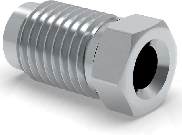 Detalle 2 de Lot de 10 raccords mâles M10 x 1,25 pour tuyau de frein 4,75 mm (évasure DIN type F) – Type L DIN/ISO 1651