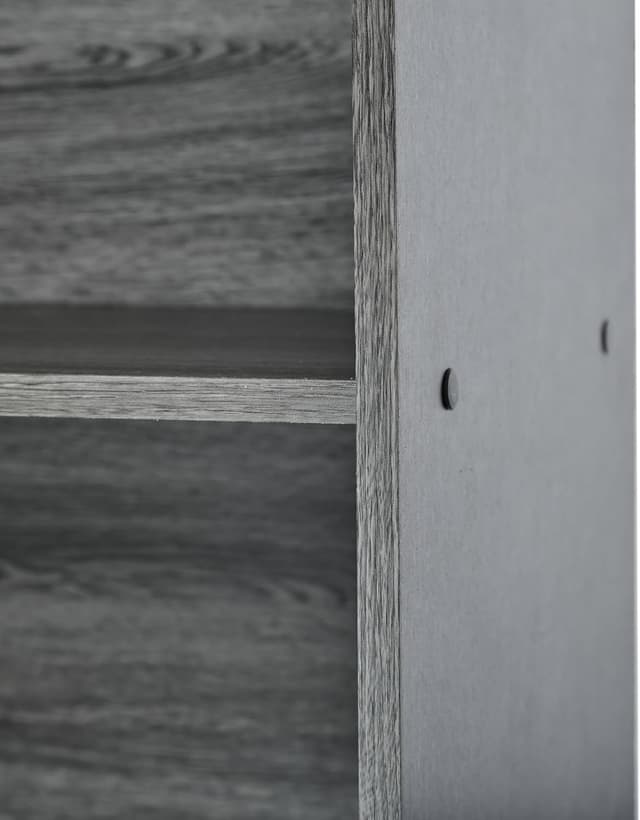 Detalle de Iris Ohyama Mobile CX-4: libreria angolare da parete in legno da 40 cm, 4 livelli (grigio)