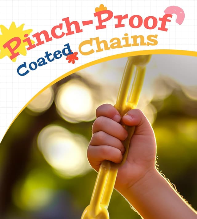 Detalle 2 de little dove High Back Full Bucket Toddler Swing with Coated Chains and Locking Buckles (Green)