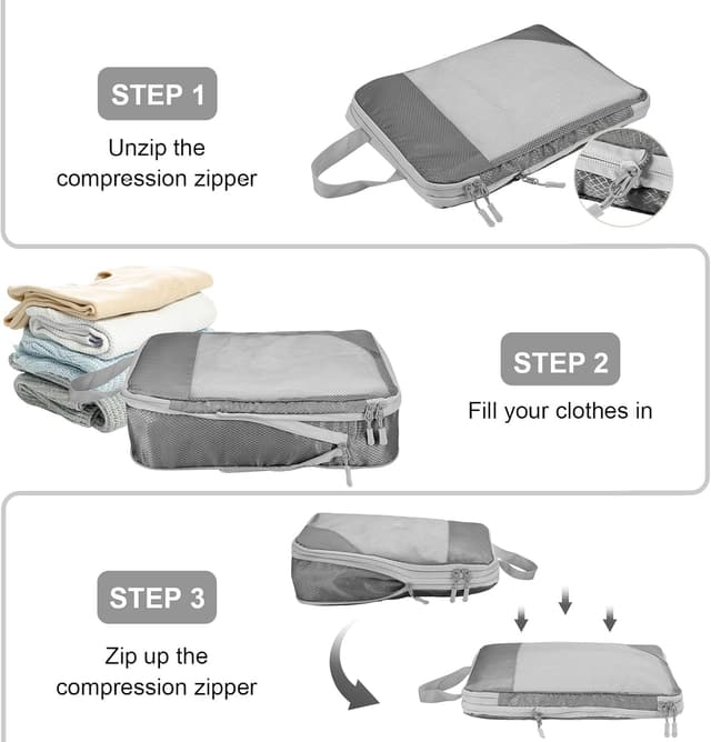 Detalle 2 de Compression packing cubes set of 5