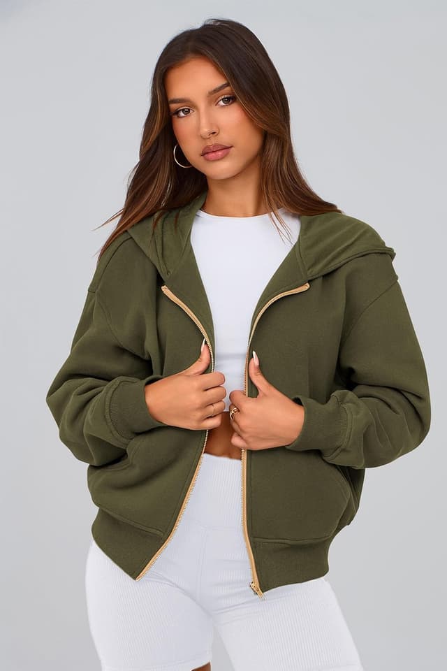 Detalle 2 de PRETTYGARDEN Hoodies for Women Zip Up Hoodie