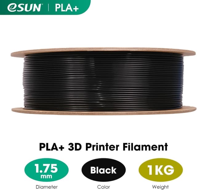 Thumbnail 2 de eSUN PLA+ Filament 1.75mm 10KG Black