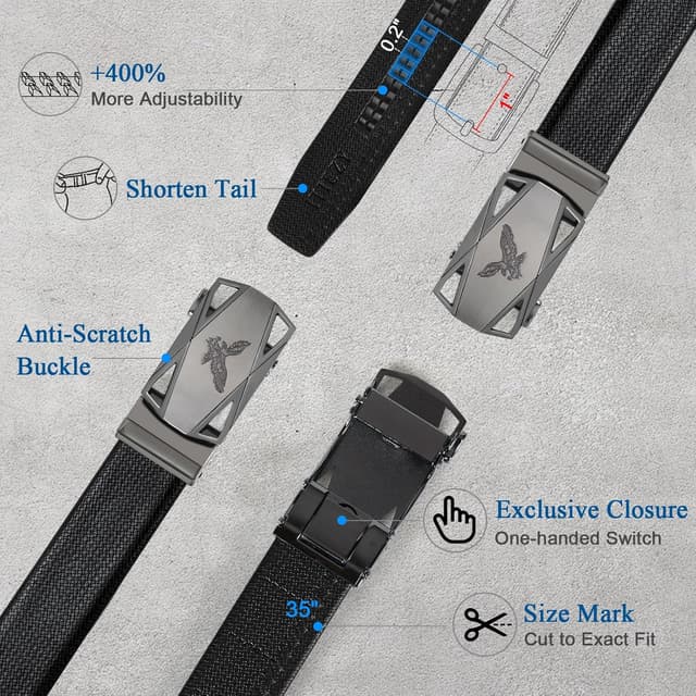 Thumbnail 1 de ITIEZY Ceinture Homme Cuir 35 mm