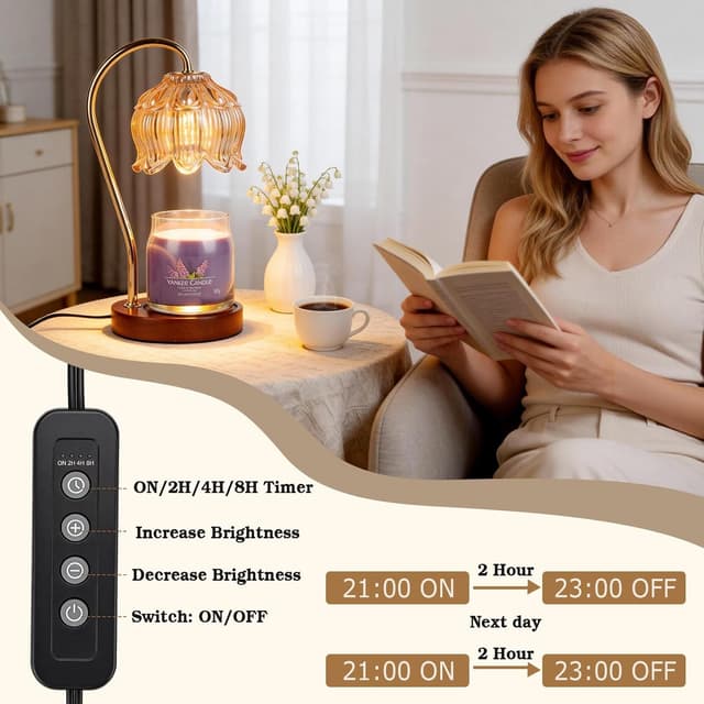 Detalle de Funistree Flower Candle Warmer 8-hour 🕯