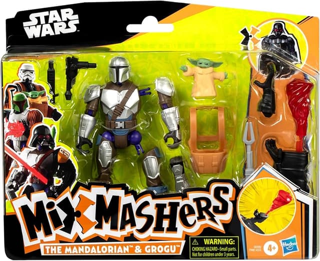 Detalle 2 de Star Wars MixMashers Mandaloriano y Grogu — Set deluxe 🎲