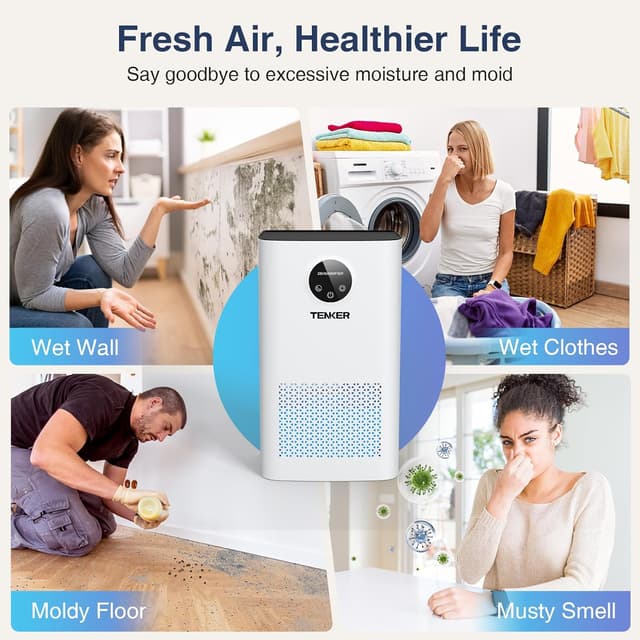 Detalle 2 de TENKER Dehumidifier 2.2L for Home