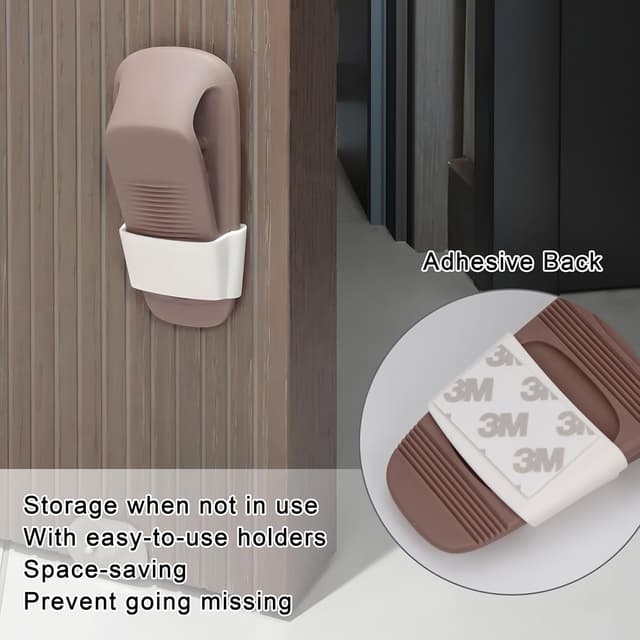 Thumbnail 6 de XCZYN Door Stopper (4 pcs) for the Bottom of a Door with Holder – TPR Rubber Wedge in Grey