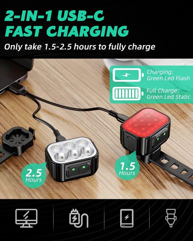 Thumbnail 5 de Bike Lights Front and Back 2025