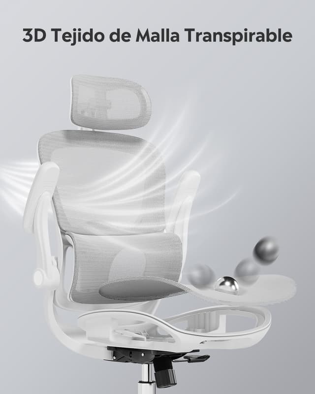 Thumbnail 4 de DEVAISE Silla de Oficina Ergonómica 180 kg