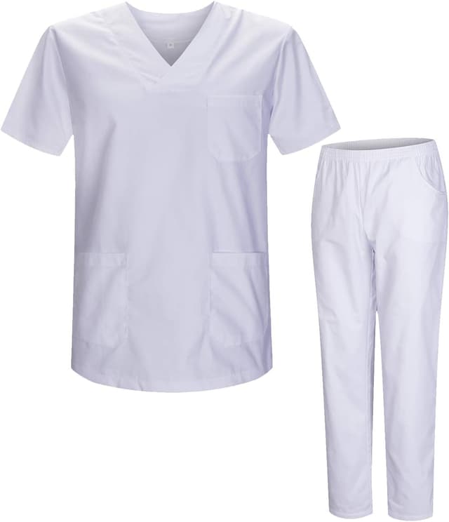 Thumbnail 2 de MISEMIYA 817-8312 Uniforme medica unisex bianco 🥼