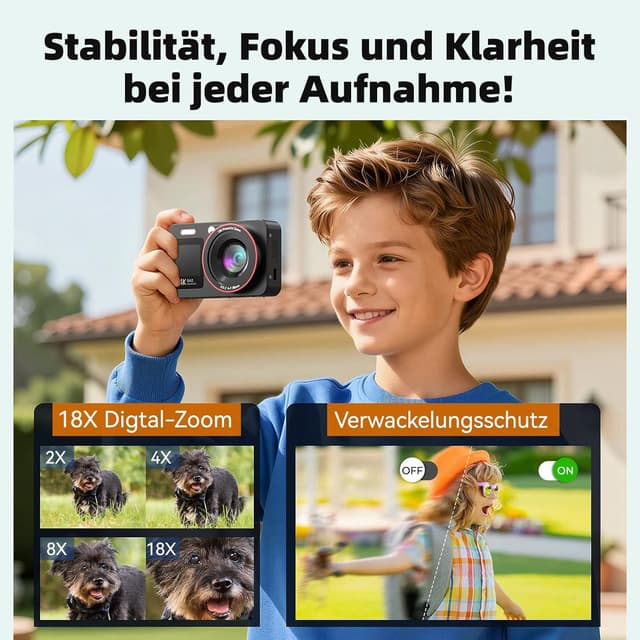 Thumbnail 4 de Digitalkamera 4K 64MP Vlogging Kamera 18X