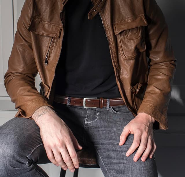 Thumbnail 2 de MILORDE Men's Leather Dress Belt 2-Pack โ Genuine Leather ๐