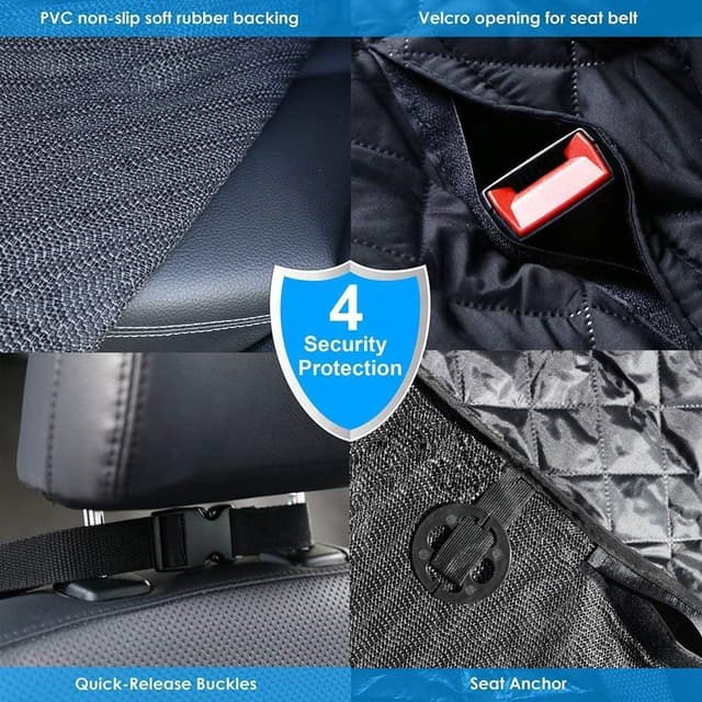 Detalle de Petnice Pet Back Seat Covers Waterproof Dog Travel Hammock with Seat Anchors (Large)