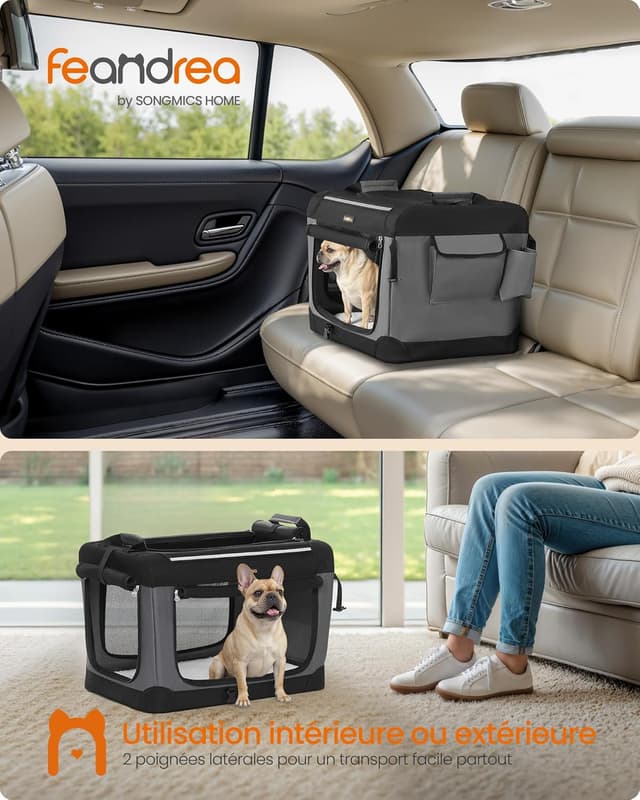 Detalle 2 de Feandrea PDC016B01 sac transport chien 60 cm