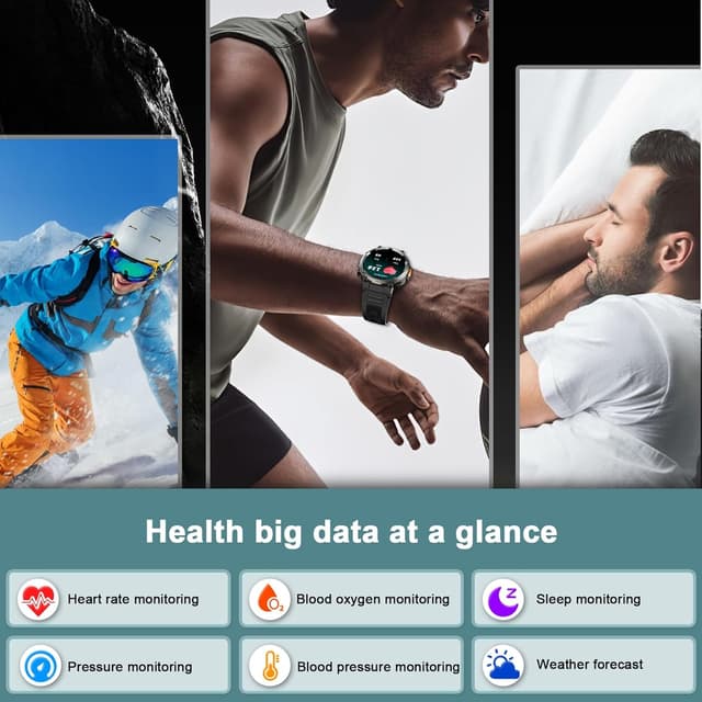 Thumbnail 6 de Military Smart Watch for Men with Bluetooth Calling