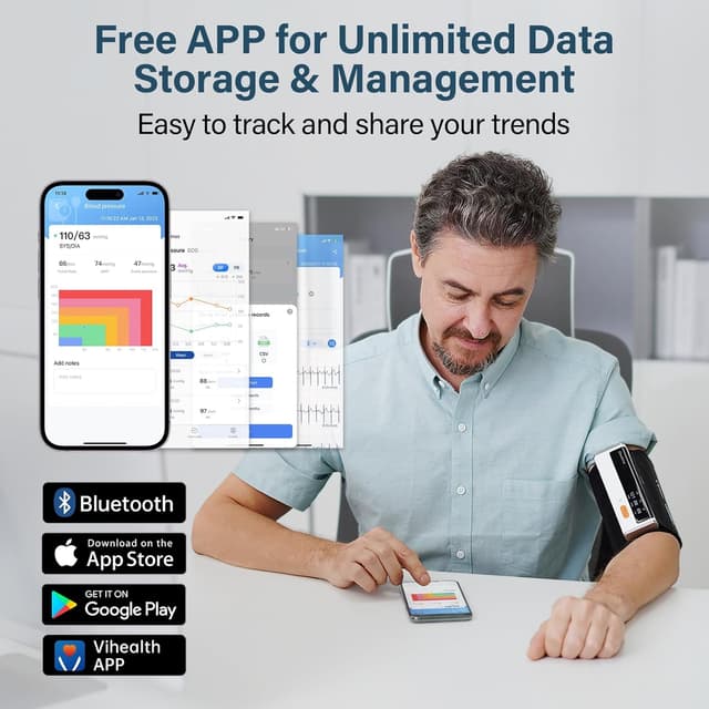 Detalle 2 de CheckMe Armfit Plus Blutdruckmessgerät mit EKG und Bluetooth